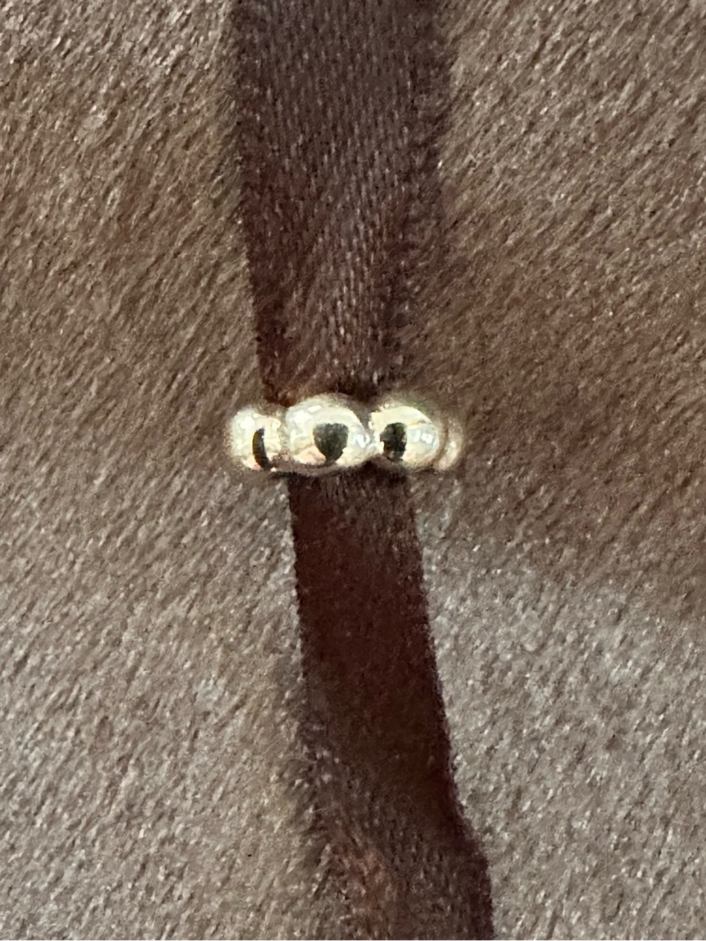 Pandora❤️Retired 14kt Solid Gold Bubble Spacer Charm w/Pandora Velvet Gift Pouch